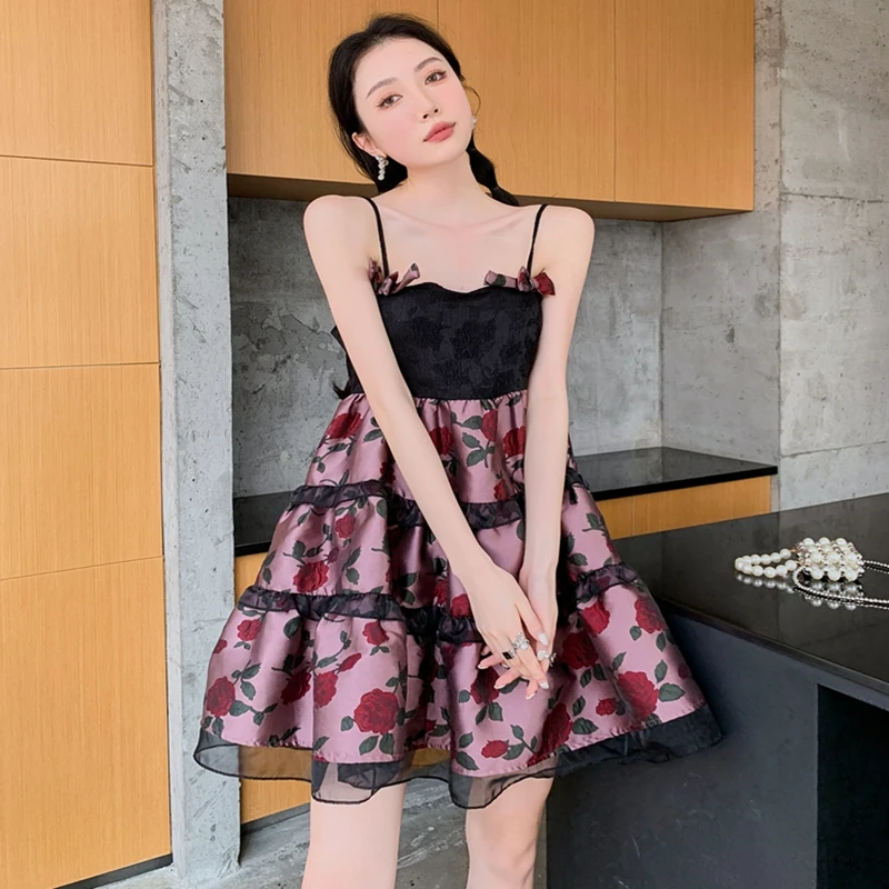 

2023 New Dress Small Design Sense First Love Sling Texture Advanced French Retro Style Free Shipping