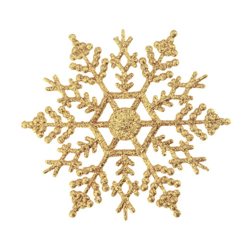 12 Pack Colorful Glitter Snowflakes Christmas Decorations