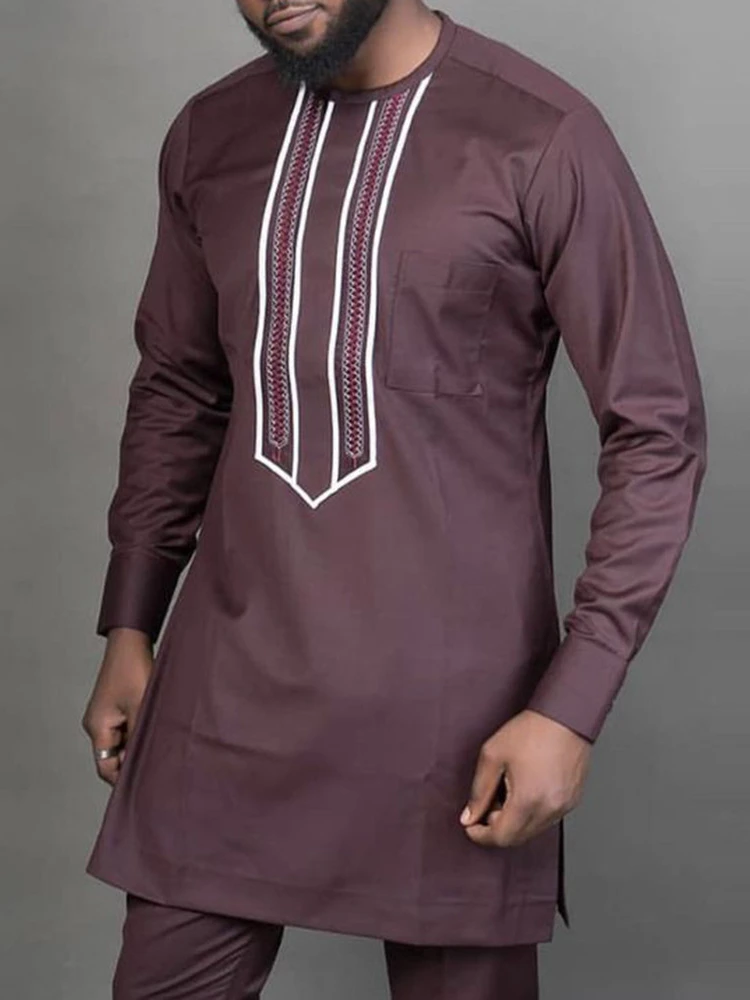 Kaftan Caftano Islamic Clothing  Musulmane Abaya Herren  Arabic Muslim Muslim Men Clothing Caftan Wine Red Set 2023 New