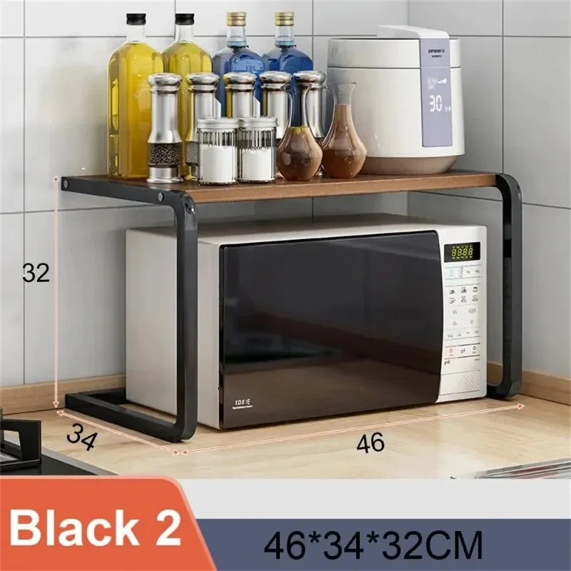 Kitchen Storage Rack Kitchen Organizer Rack 1 pc Kitchen Shelf Countertop Storage Rack Double-Layer Oven Microwave Oven Shelf Desktop Storage Rack