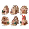 Christmas Cardboard House Kits Play Fun Indoor Outdoor Decorations Christmas 1