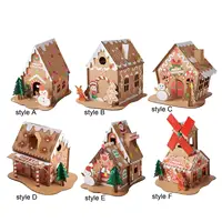 Christmas Cardboard House Kits Play Fun Indoor Outdoor Decorations Christmas 1