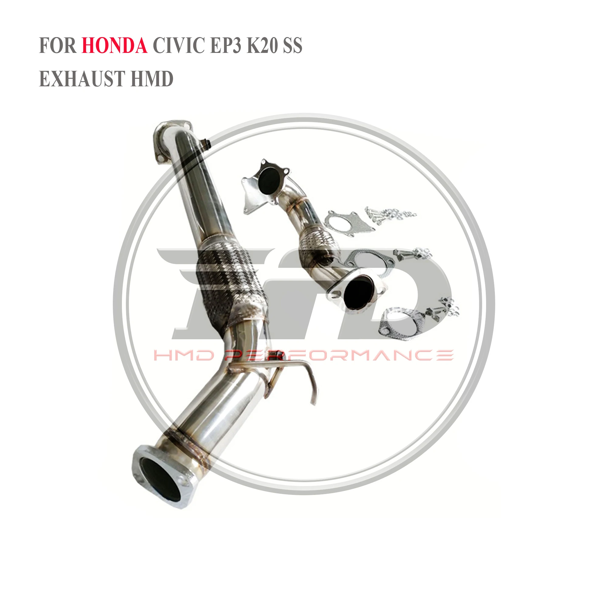 

HMD Exhaust System Exhaust Manifold For Honda Civic Hatchback EP3 K20 SS Downpipe Exhaust without cat
