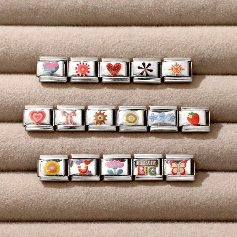 Italian Stainless Steel Bracelet Link Charm Jewelry Fashion Accesssories