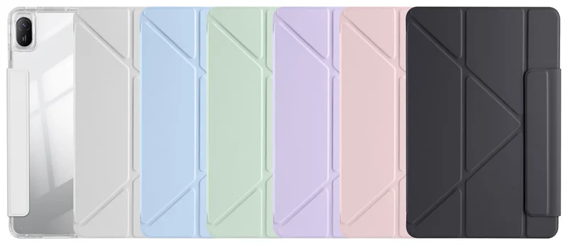 Premium PU Leather Magnetic Folding Case for 11-Inch Tablets - Sleek Acrylic Back Cover