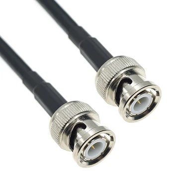 RG58 BNC Male to BNC Male 플러그 크림프 로트 RF 동축 피그 테일 점퍼, 50 옴 케이블