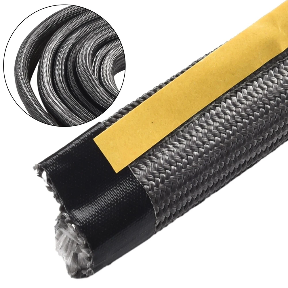 2m Long 10mm Universal Flat Home Stove Fiberglass Seal Fire Rope With Adhesive Door Seal Fireproof Sealing Rope
