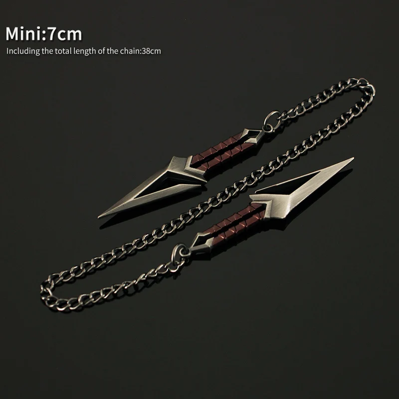 Valorant Keychain 9cm Shashui Sect's Black Wave Blade Mini Metal Knife Game Peripheral With Chain Weapon Model Gift Toy for Boys 3