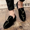 Frosted embroidered beanie shoes men's leather Korean version all match pointed leather shoes men's personality casual shoes 1