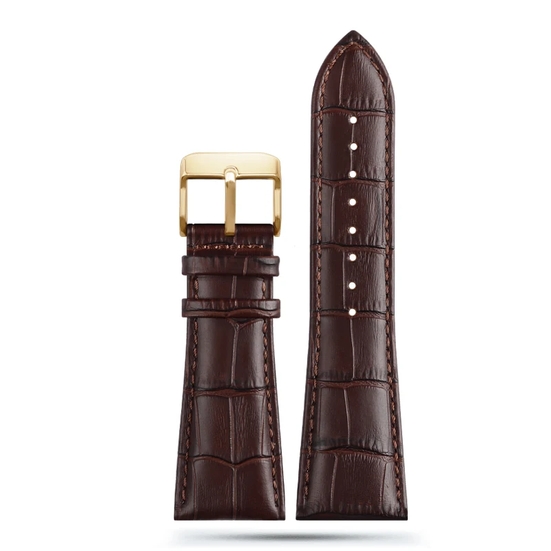 Large Width Genuine Leather Watch Strap