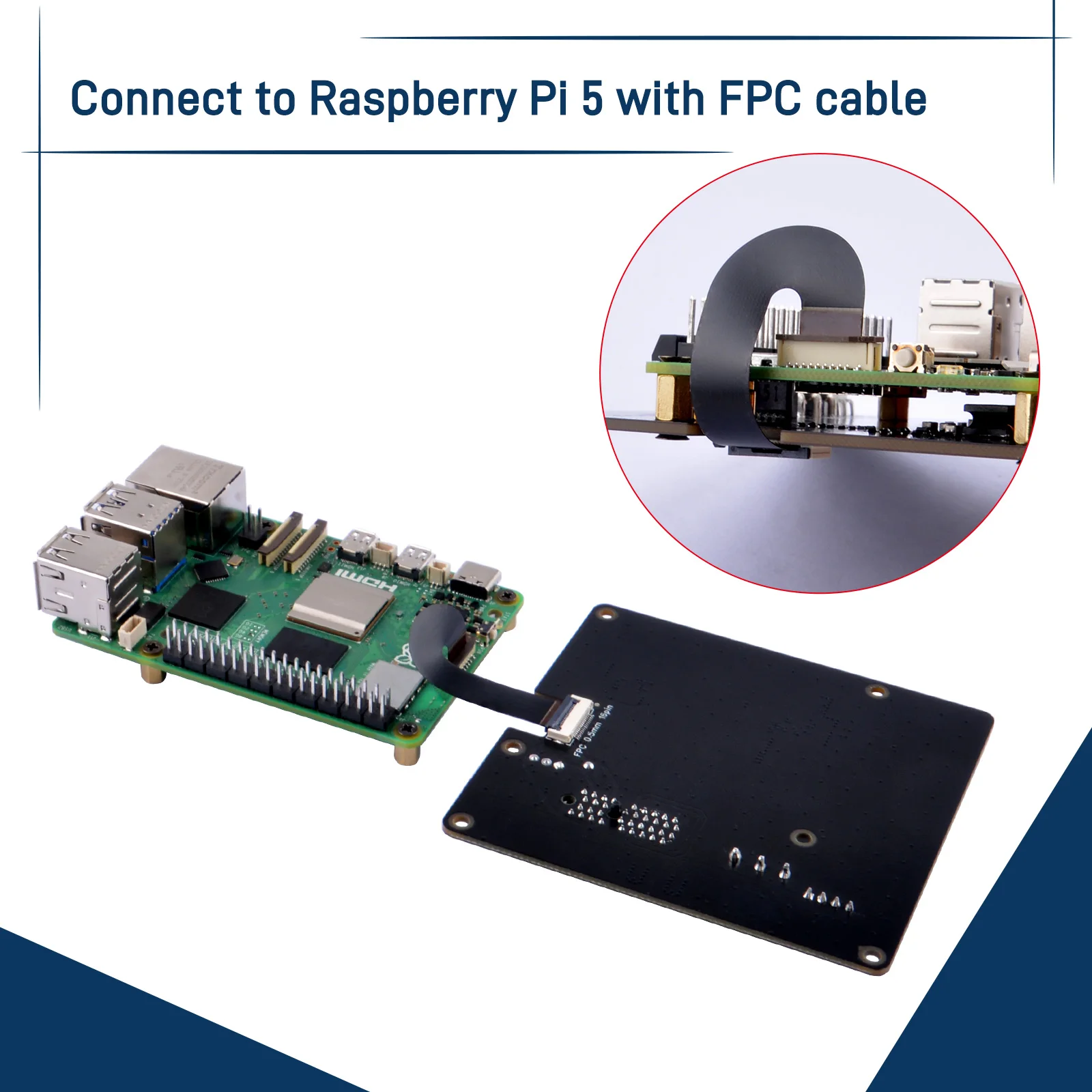 Raspberry pi com Cabo Ffc P02 Pcie x1 Slot Extensão Board 52pi - Imagem 2