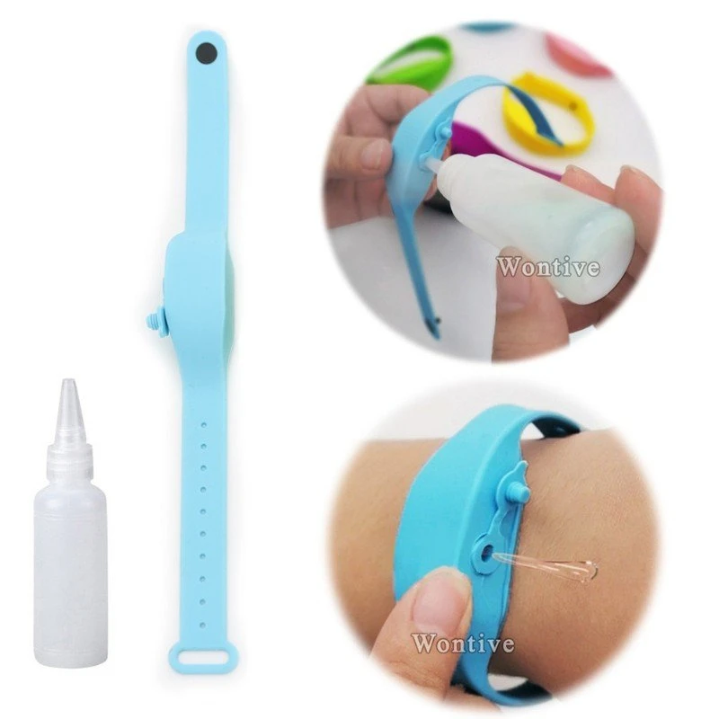 Adult Kids Liquid Wristband Hand Dispenser Handwash Gel Whole Sanitizing Silicone Alcohol Dispensing Bracelet Wrist Strap 2025