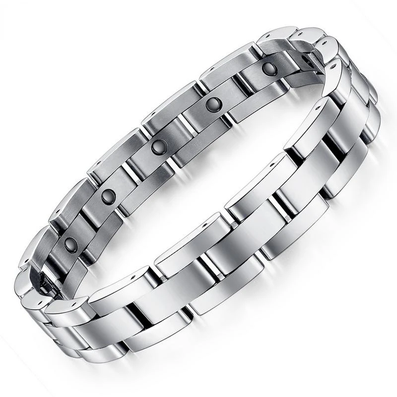 

Titanium Steel Magnetic Health Bracelet Pure Titanium Tungsten Steel Anti-fatigue Energy Bracelet