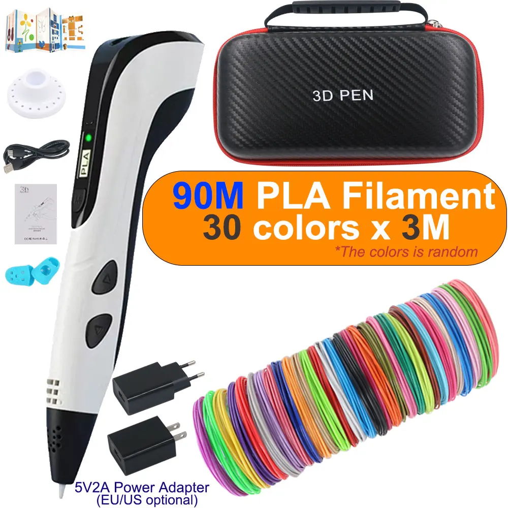 Innovative 3D Printing Pen Kit for Kids with Filament, Power Adapter, and Travel Case, Perfect Birthday or Christmas Gift