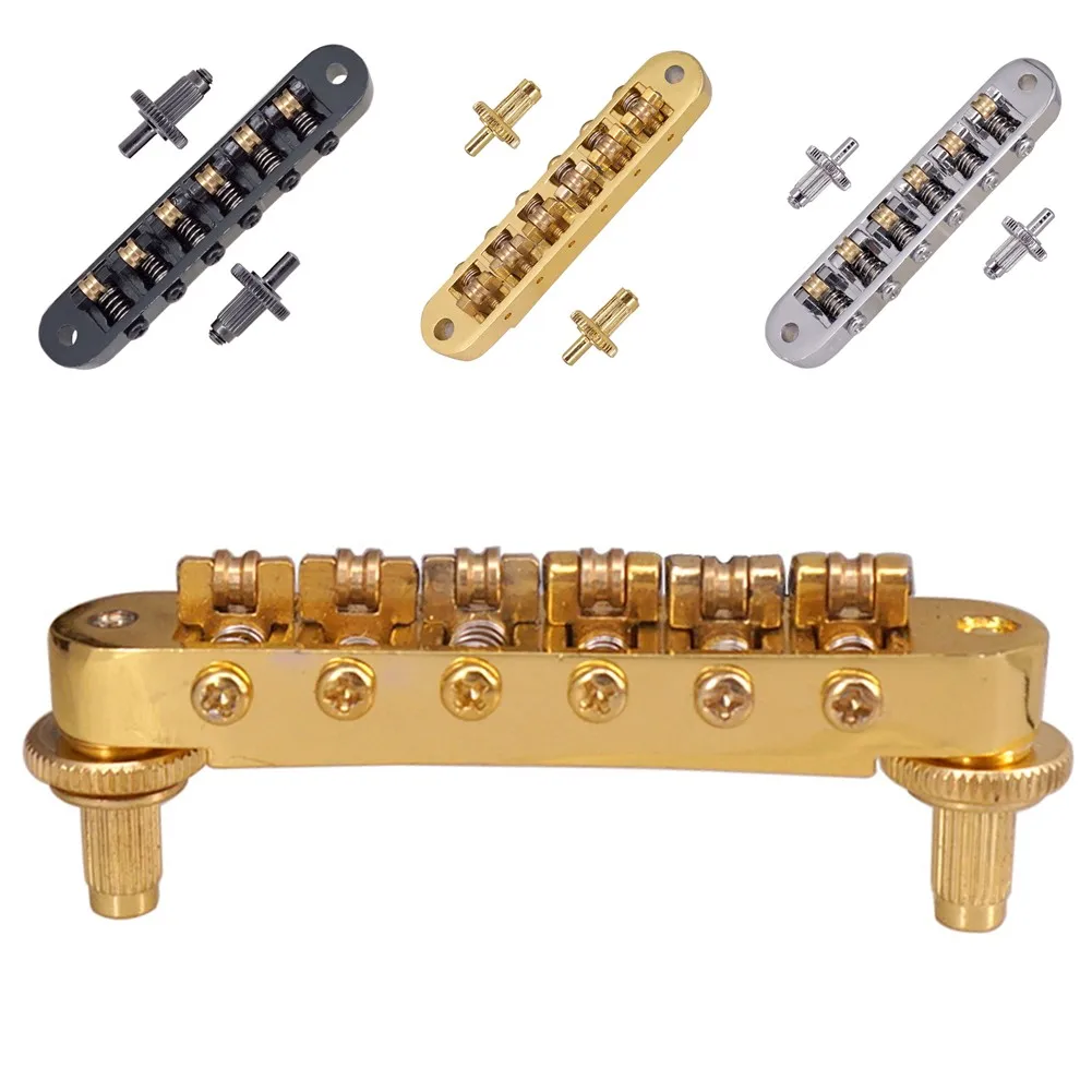 

Роликовый седельный мост StudsGuitar и 2 шт. стопорных шпильки для электрогитар Les Paul EPI, сменные Струнные инструменты