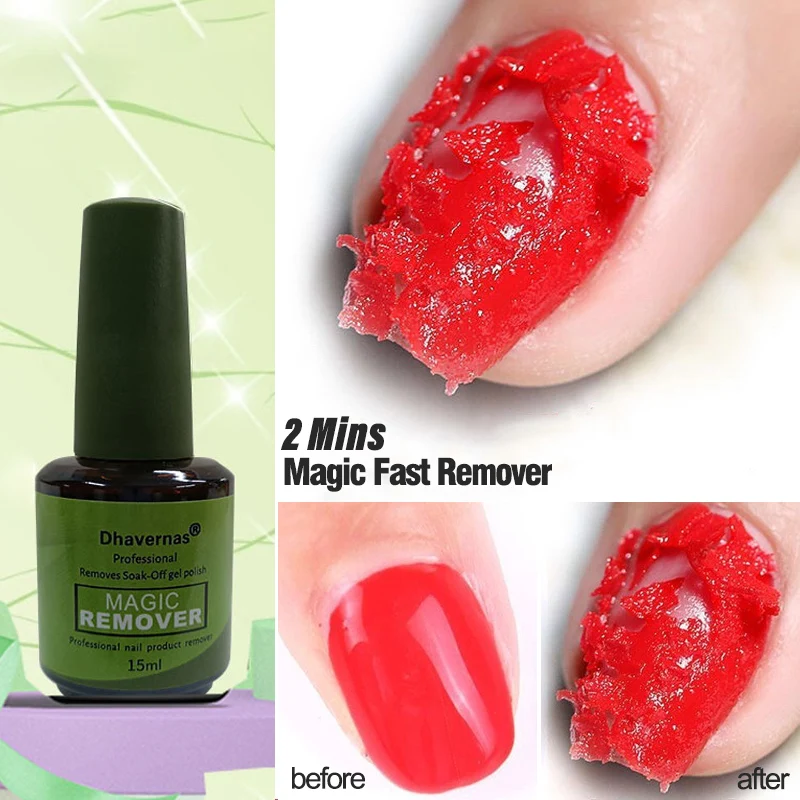 15ml-Magic-Remover-Gel-Nail-Polish-Fast-Clean-Semi-Permanent-Soak-Off ...