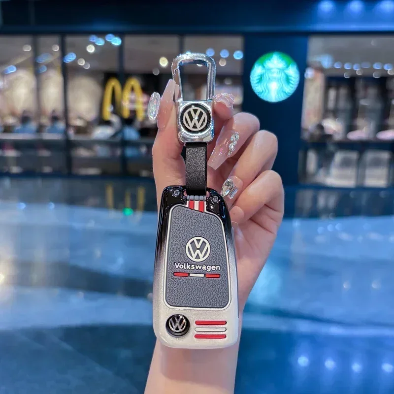 폭스바겐 VW 자동차용 자동차 스티커, 아연 합금 스마트 리모컨 키 케이스 커버 (폭스바겐 MK7 골프 7 티구안 MK2 시트로엥용)
