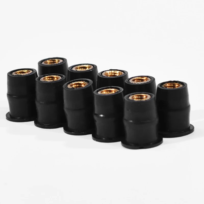 20Pcs/Set M5 5mm Metric Rubber Well Nuts Windscreen Windshield Fairing Cowl For Honda For Suzuki Auto Motorbike Off-road