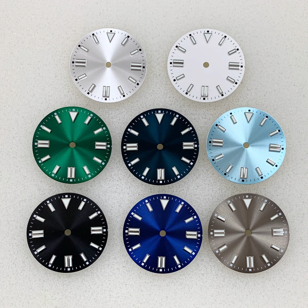 Watch Face Accessories Watch Dial Accessories 28.5mm Modified Watch Dials Strips Nails for NH35/8215/2813/2836 Movements