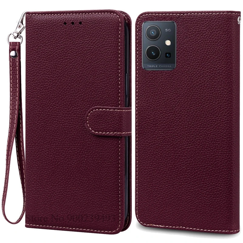 Leather Flip Wallet Case with Stand