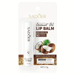 Coconut Infused Lip Balm - Long - Lasting Nourishment and Hydration - Unisex Daily Lip Care (Coconut)