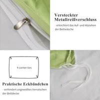 Comanlai 4 pièces ensemble de literie de couleur unie avec drap-housse taies d'oreiller ensemble de housse de couette Double, drap de linge de lit en Polyester 6