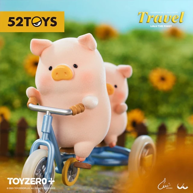 Lulu The Piggy Travel Series Tandem Bicycle Elevator Doll Mystery Box Cute  Anime Figure Desktop Ornaments Birthday Gift Toys
