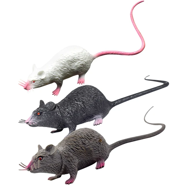 3 Pcs Simulation Mouse Animal Toy Realistic Rat Halloween ...
