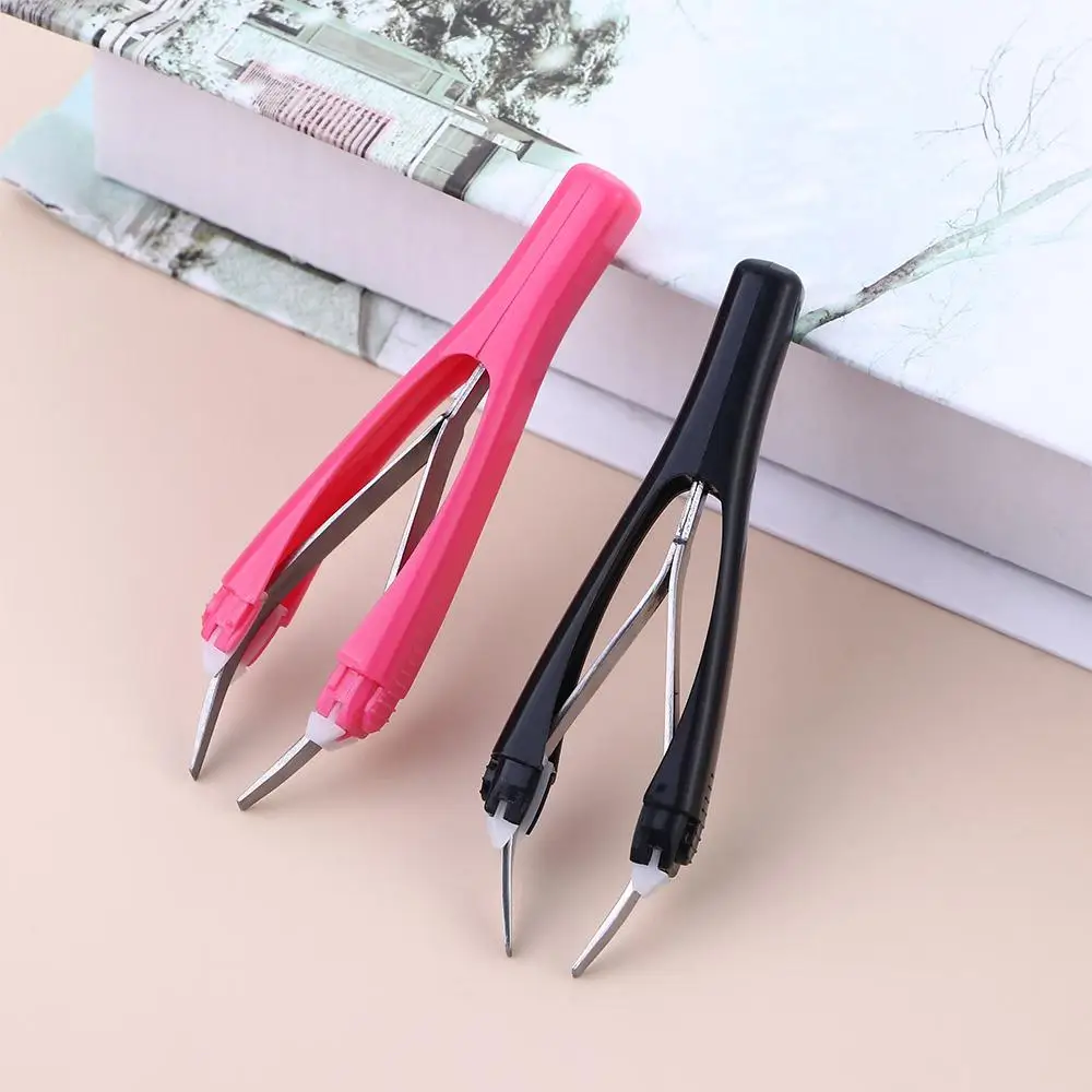 

1Pc Professional Automatically Retractable Stainless Steel Slant Tip Hair Removal Eyebrow Tweezer Makeup Tool Useful For Beauty