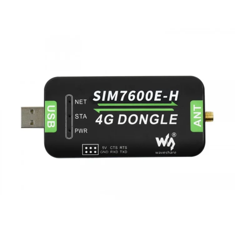 

SIM7600E-H 4G DONGLE, расположение GNSS, 150 Мбит/с downlink/50 Мбит/с uplink, для Европы/Ближнего Востока/Африки/Южной Кореи/Таиланда