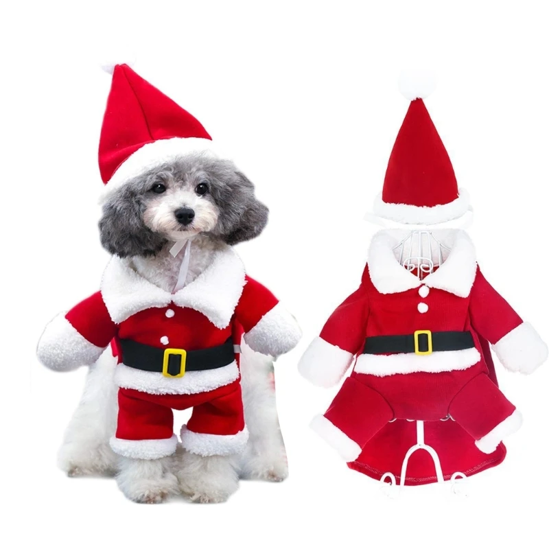 

Cat Dog Funny Santa Cosplay Costume Christmas Santa Soft Comfortable Costume Accessories Dress Up Supplies