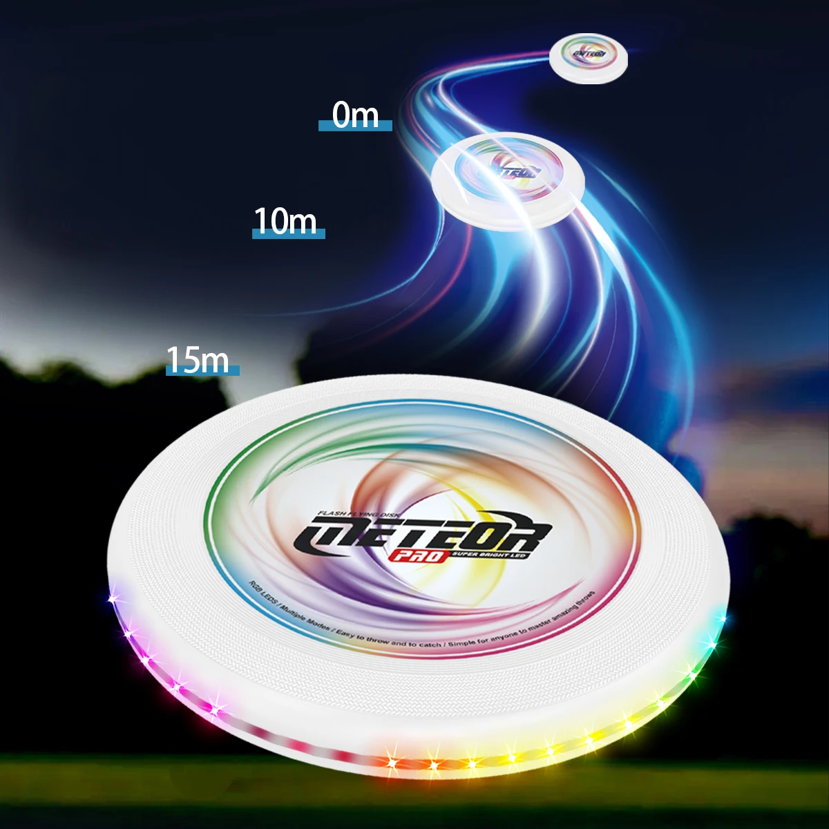 Colorful LED Light-Up Flying Disc 3