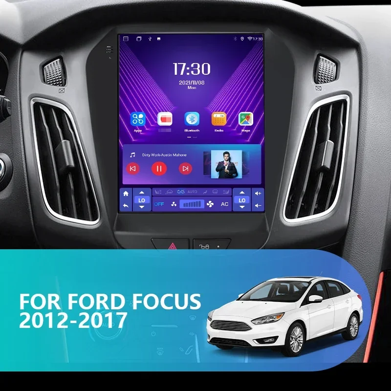 Android 12 auto rádio pro Ford ostření mk3 2011-2017 multimediální hráč 2din navigace Carplay hlava jednotka stereo 9.7
