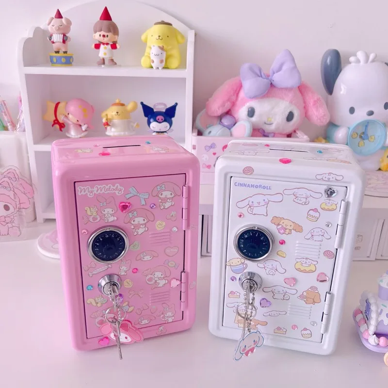 

Sanrio Kawaii Hello Kitty My Melody Cinnamoroll настольная Копилка мультяшная анимация милый мини ключ безопасная детская игрушка подарок