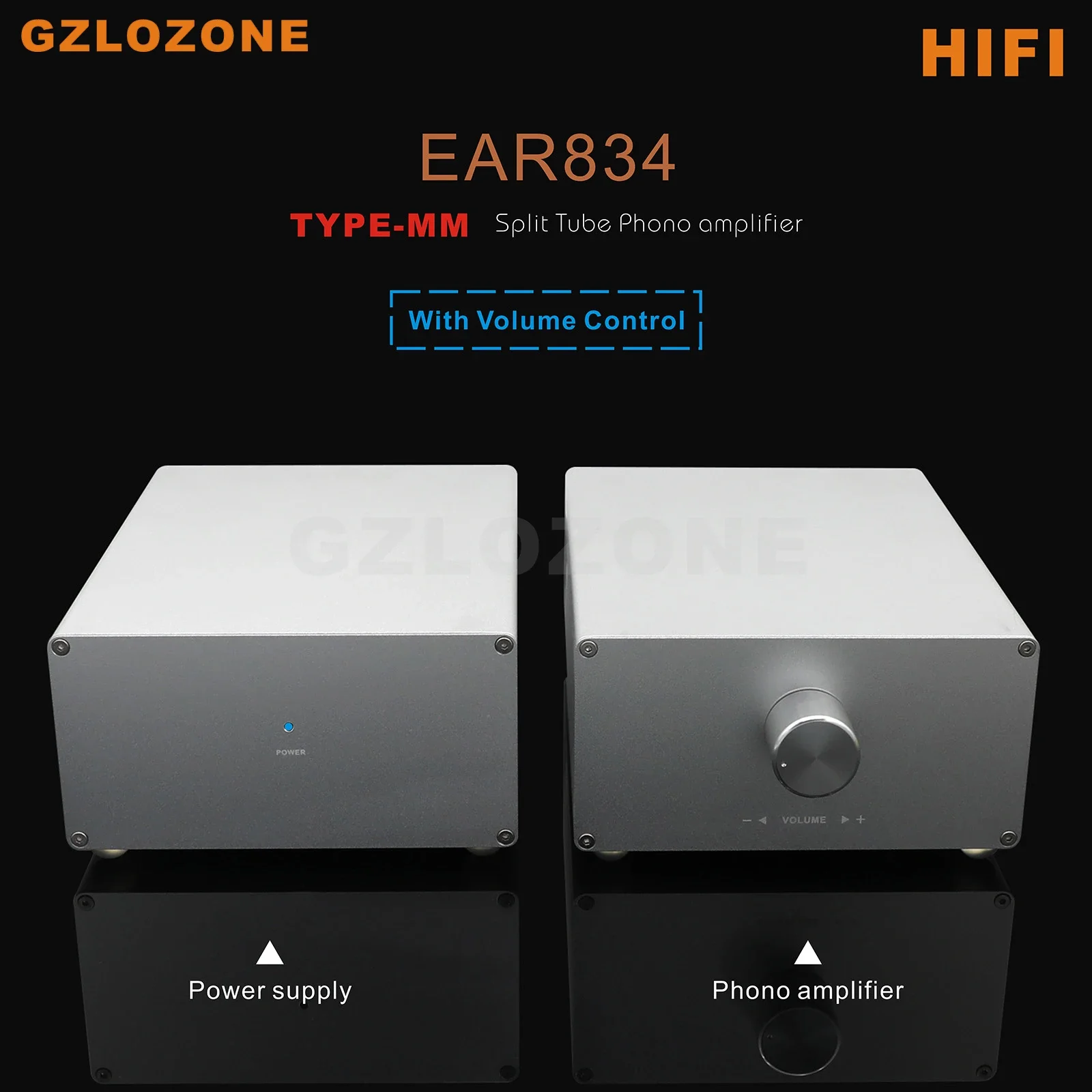 HIFI Split Type-MM ECC83 Tube Phono amplifier Base On EAR834 With Volume control 2