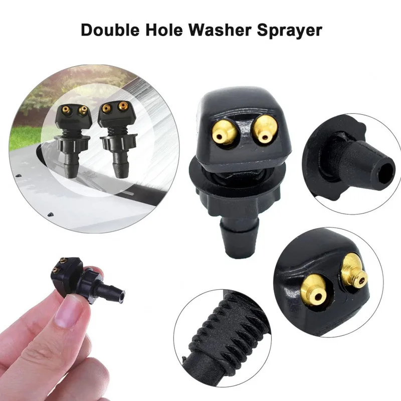 Car Universal Auto Windshield Washer Hose Wiper Blade Pipe Jet Spray Nozzle Water Fluid Tube Joiner Connector Replacement Kit 4