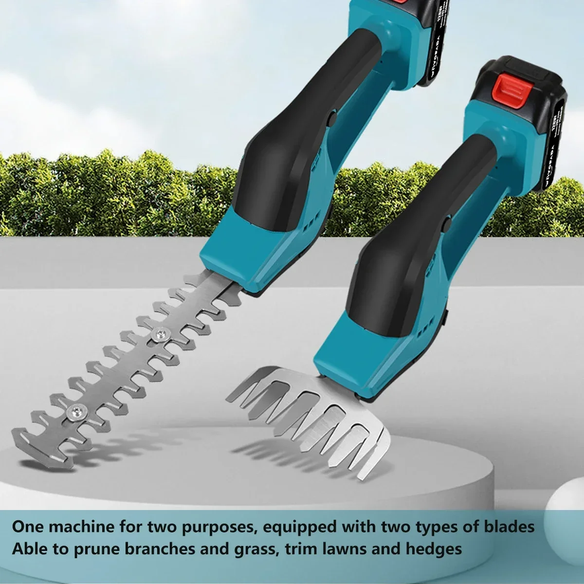 18V Mini Cordless Hedge Cutter Grass Trimmer Grass Shear Shrubber Handheld Trimmer Compatible For BL1830 1840 1850 1860 battery 3