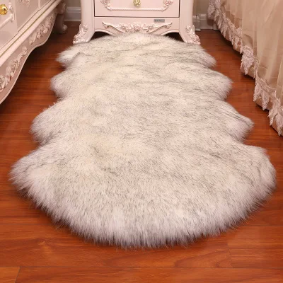 

13247 Chessboard Carpet Rectangular Rabbit Hair Soft Living Room Sofa Bedroom Non-Slip Floor Mat