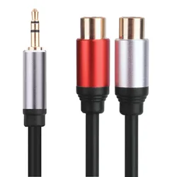 Stereo Y Splitter Audio Cable, 3.5mm AUX to Dual RCA Connector for Enhanced Sound Experience (3.5mm M to 2RCA F)