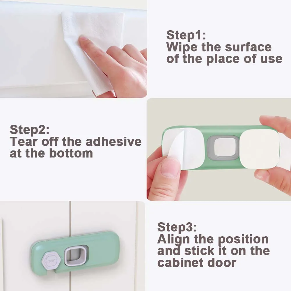 Cabinet lock Child lock Safety lock Refrigerator lock Refrigerator door lock Door window lock Home Refrigerator Freezer Cabinet Drawer Child Safety Lock Closing Buckle Door Locks Housing Safety