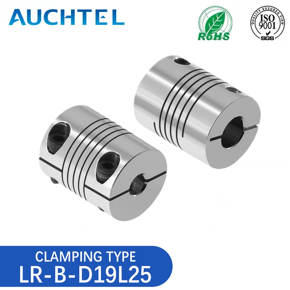 LR-B-D19L25 Clamping Type Aluminum Elastic Winding Shaft Coupler StepMotor Connector 4/5/6/7/8mm Customize Flexible CNC Coupling shaft coupler flexible coupling shaft connector