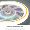 LED Ceiling Fan Light Modern Thin RGB Remote Control Dimming Mobile App Control Indoor Bedroom Living Room Dining Room 110-220V 6