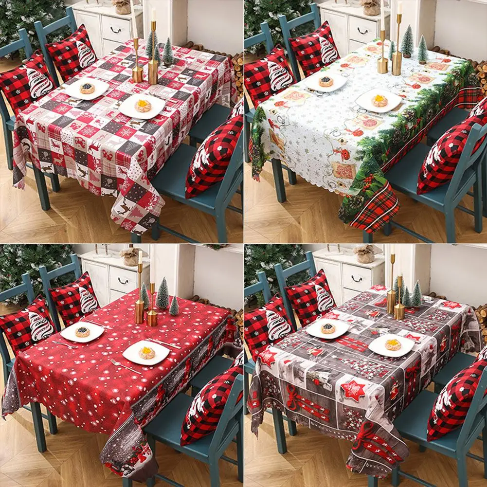 1pcs 2023 Christmas Decoration Table Cover Creative Printed Tablecloth Desktop Decoration Wholesale