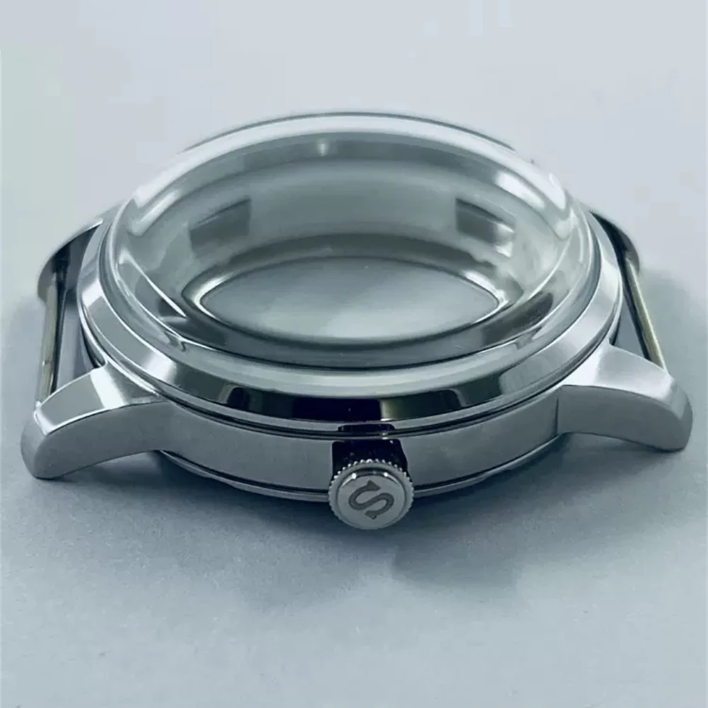 ArchedGlassSilverStainlessSteelWatchCaseFitsNH34NH35NH36NH38