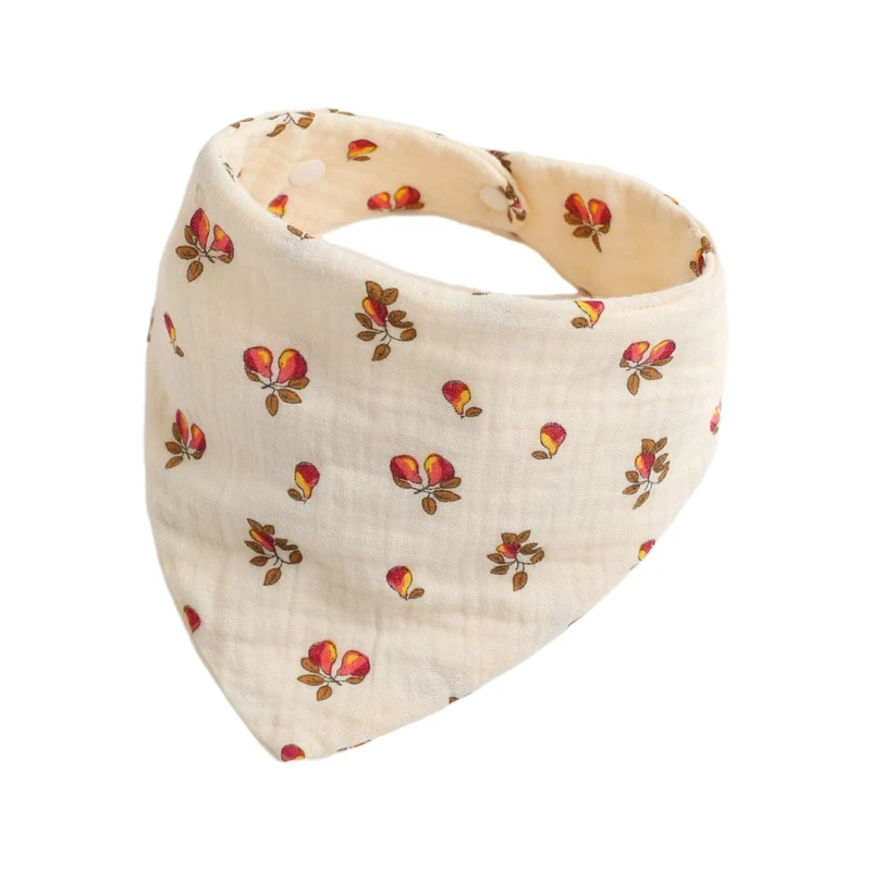 Baby Bibs Bandana Muslin Drooling Bib Infant 0-1Year Baby Teething Soothe Towel High Absorbent Stylish Floral Bib