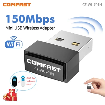 컴패스트 어댑터 미니 USB 와이파이 어댑터, 150Mbps USB 안테나, 와이파이 파라 PC 리시버 동글 네트워크 카드, 데스크탑 노트북, Win7 8 10 11
