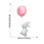 Watercolor Pink Balloon Bunny Cloud Wall Stickers for Kids Room Baby Nursery Room Decoration Wall Decals Boy and Girls Gifts PVC 28