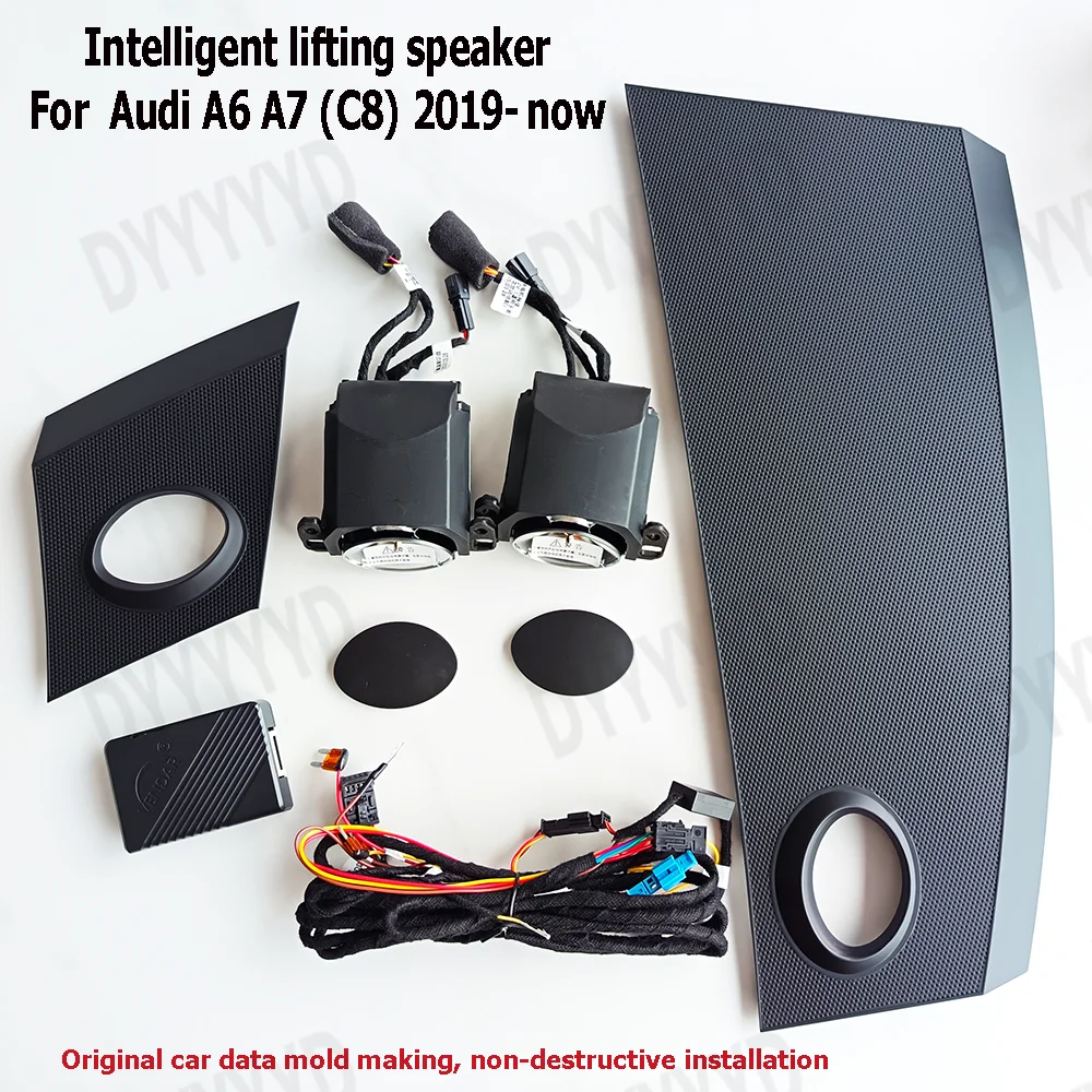 아우디 A4 A5 A6 A7 Q7 Q8 전기 고음 경적 세련된 자동차 품질 악기 장식에 대 한 32 색 LED 리프팅 트위터 스피커