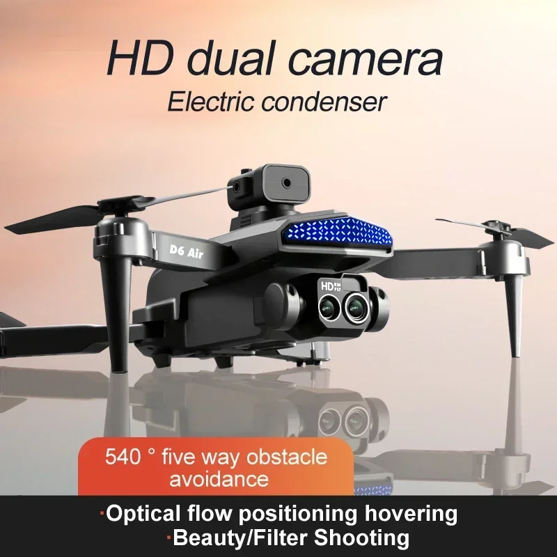 

Five-Way Aerial Photography Aircraft High-Definition Obstacle Avoidance D6 Professional Drone 8K Dual-Camera Flight 3000M