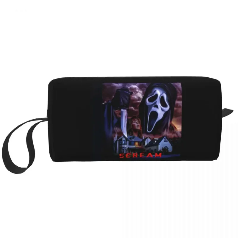 

Scream Killer Cosmetic Bag Women Kawaii Big Capacity Halloween Horror Movie Makeup Case Beauty Storage Toiletry Bags